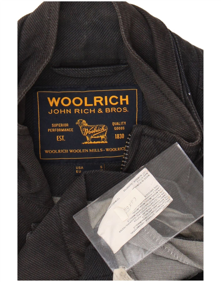 Giacca utility da uomo WOOLRICH UK 36 piccola in cotone nero