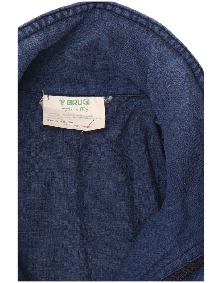 Giacca di jeans oversize da donna Brugi UK 10 Small Blu in poliestere color block