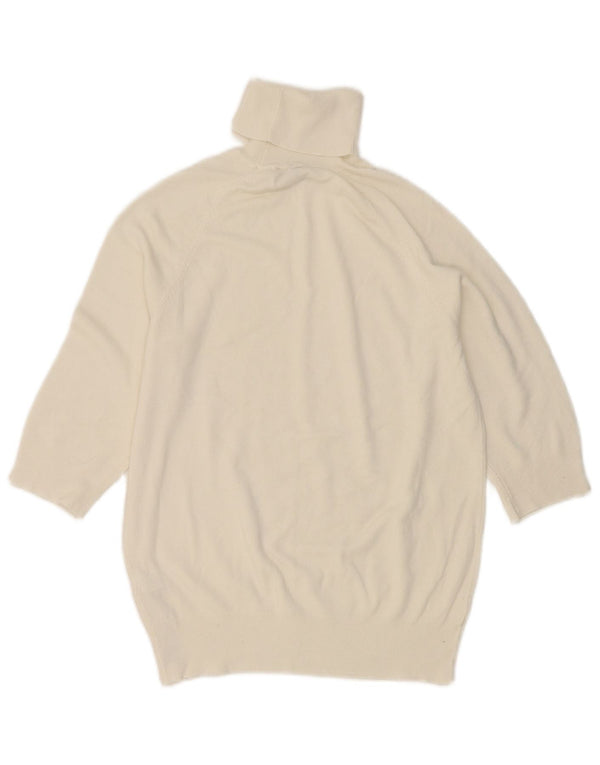 Maglione Zara da donna a maniche corte con collo alto UK 12 bianco medio