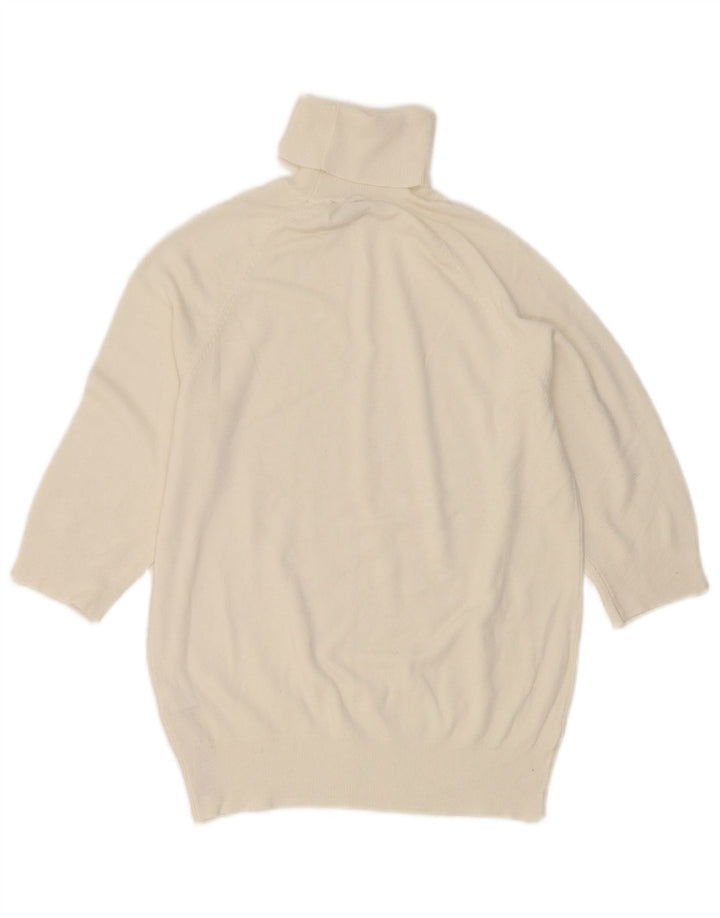 Maglione Zara da donna a maniche corte con collo alto UK 12 bianco medio