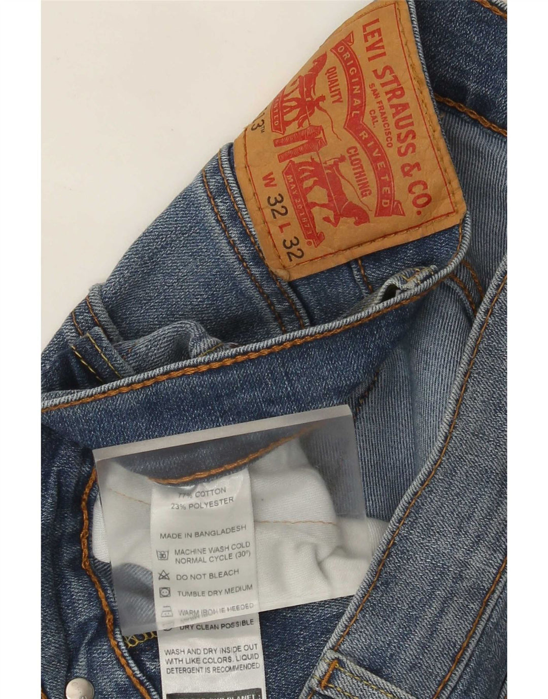 Levi's Uomo 513 Jeans dritti W32 L28 Cotone blu