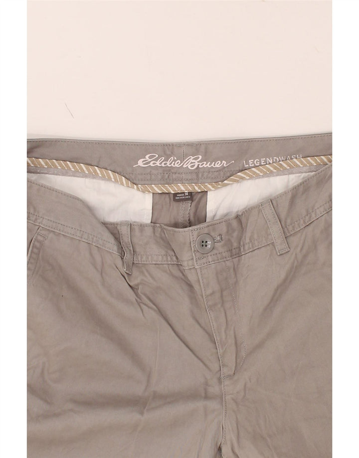 EDDIE BAUER Womens Chino Shorts US 14 XL W34  Grey Cotton Vintage Eddie Bauer and Second-Hand Eddie Bauer from Messina Hembry 