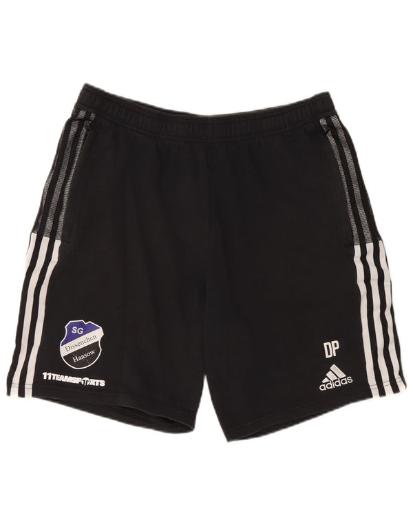 Pantaloncini sportivi da uomo Adidas grandi in cotone nero