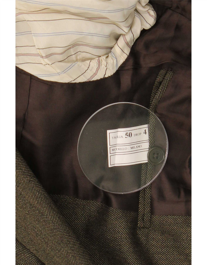 Giacca blazer da uomo a 3 bottoni Aquarama IT 50 grande verde lana vergine