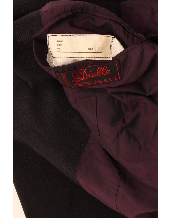 Giacca blazer da uomo a 1 bottone San Babila Milano UK 40 grande nera