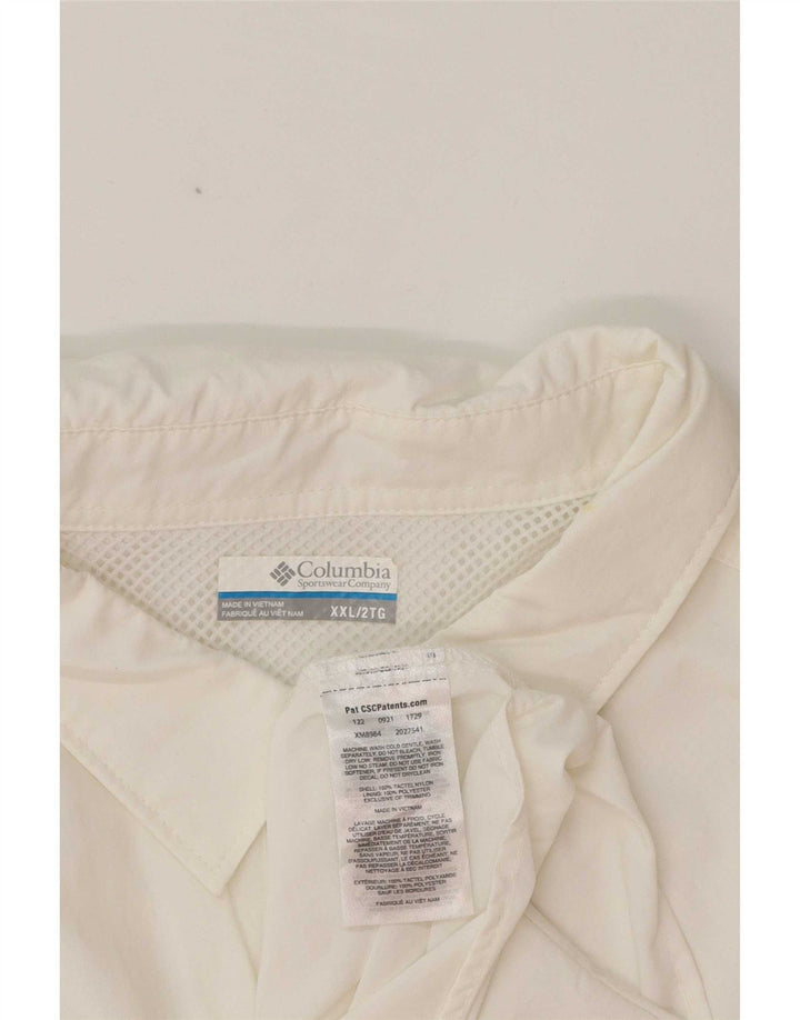 Camicia da uomo Columbia 2XL nylon bianco