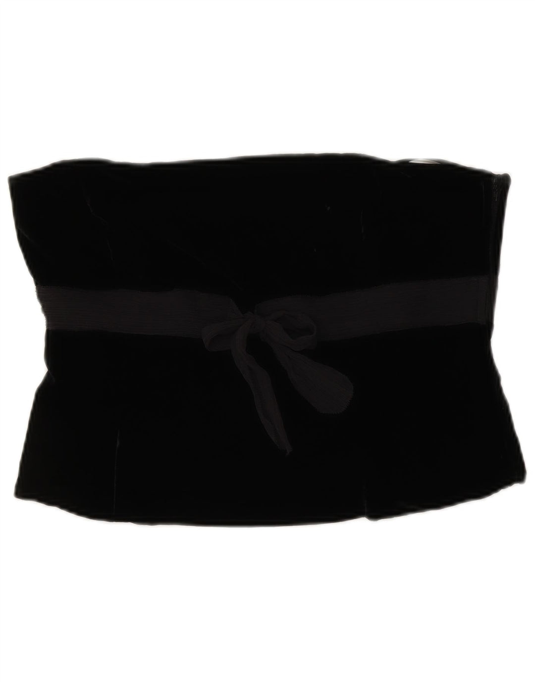 LAURA ASHLEY Top con corsetto in velluto da donna UK 14 Viscosa nera media