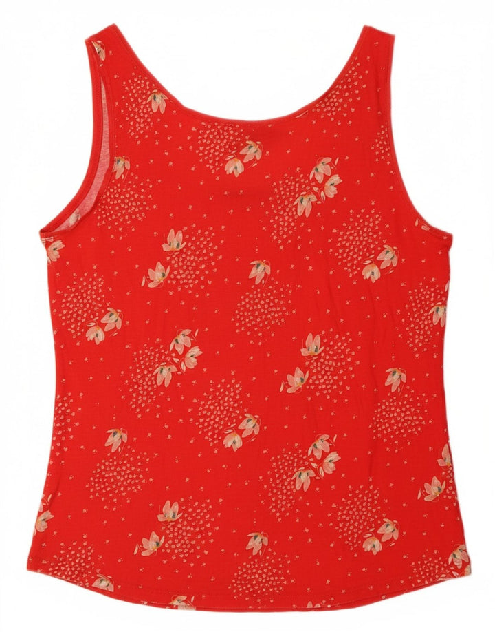 Canotta da donna OASIS UK 14 Grande viscosa floreale rossa