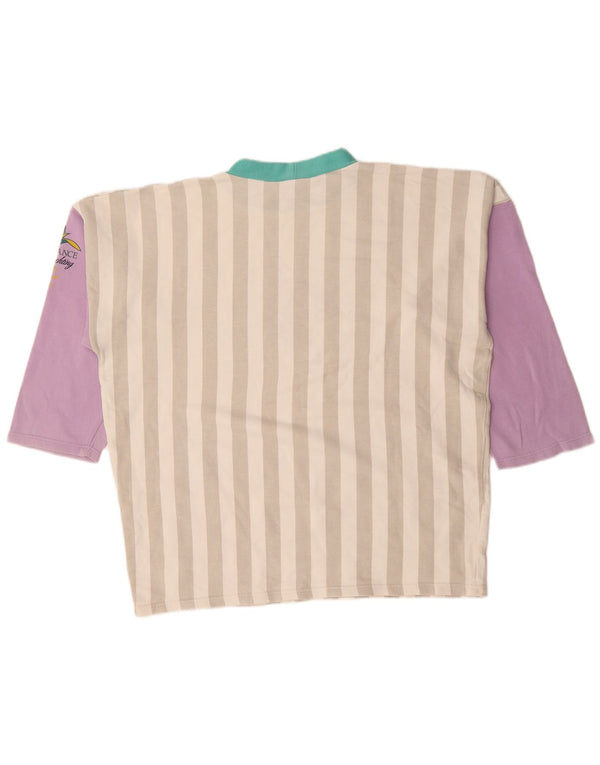 Top grafico da donna Endurance manica lunga UK 18 XL a righe multicolore