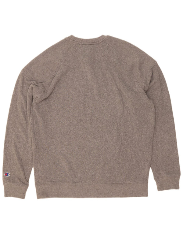 Felpa da uomo Champion Maglione in poliestere chiazzato grigio medio