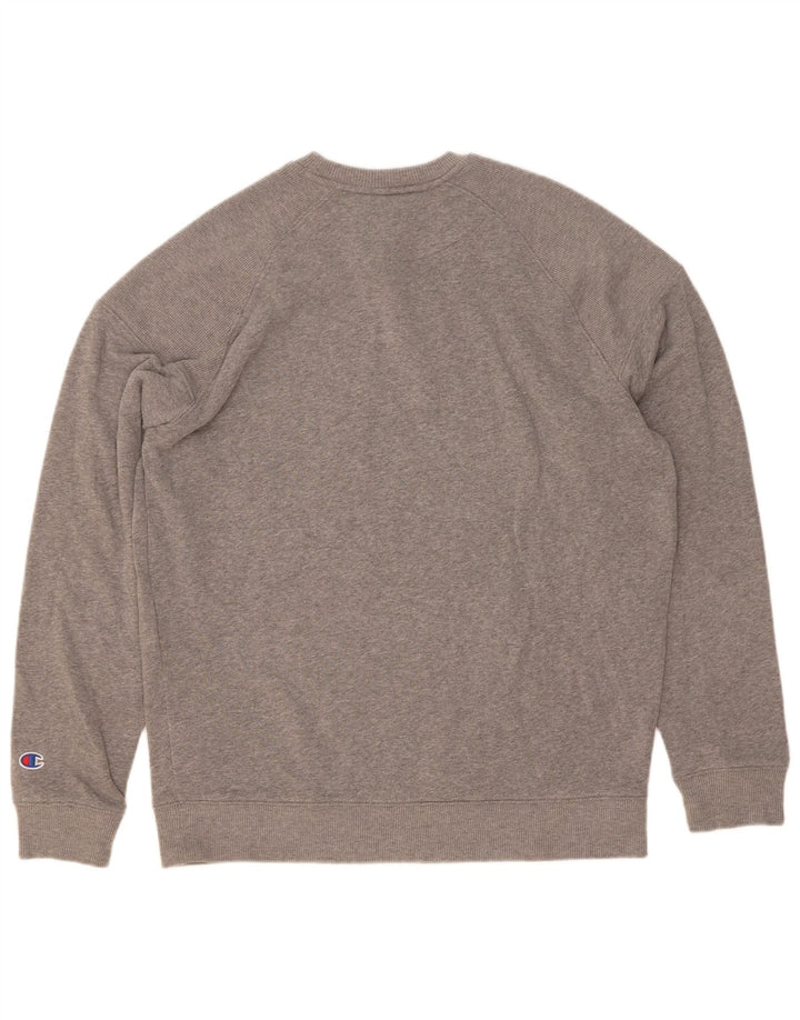 Felpa da uomo Champion Maglione in poliestere chiazzato grigio medio