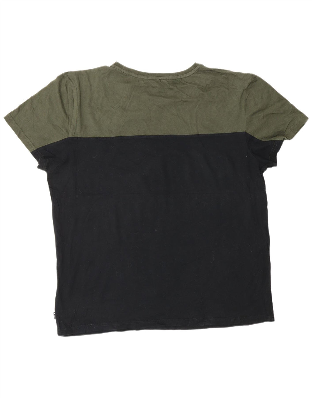 T-shirt Fila da uomo Top 2XL in cotone color block nero