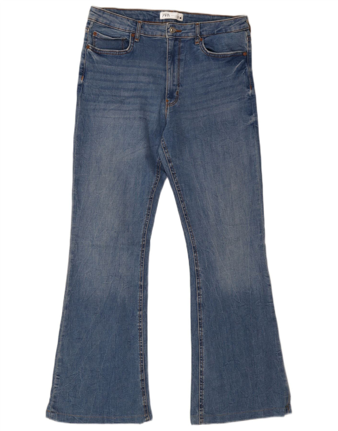 Jeans svasati da donna Zara EU 44 XL W34 L31 cotone blu