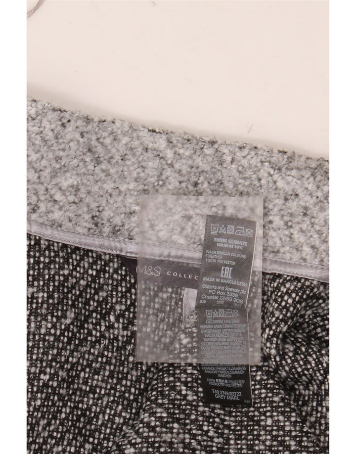 MARKS & SPENCER Cappotto aperto oversize da donna UK 6 XS Grigio chiazzato