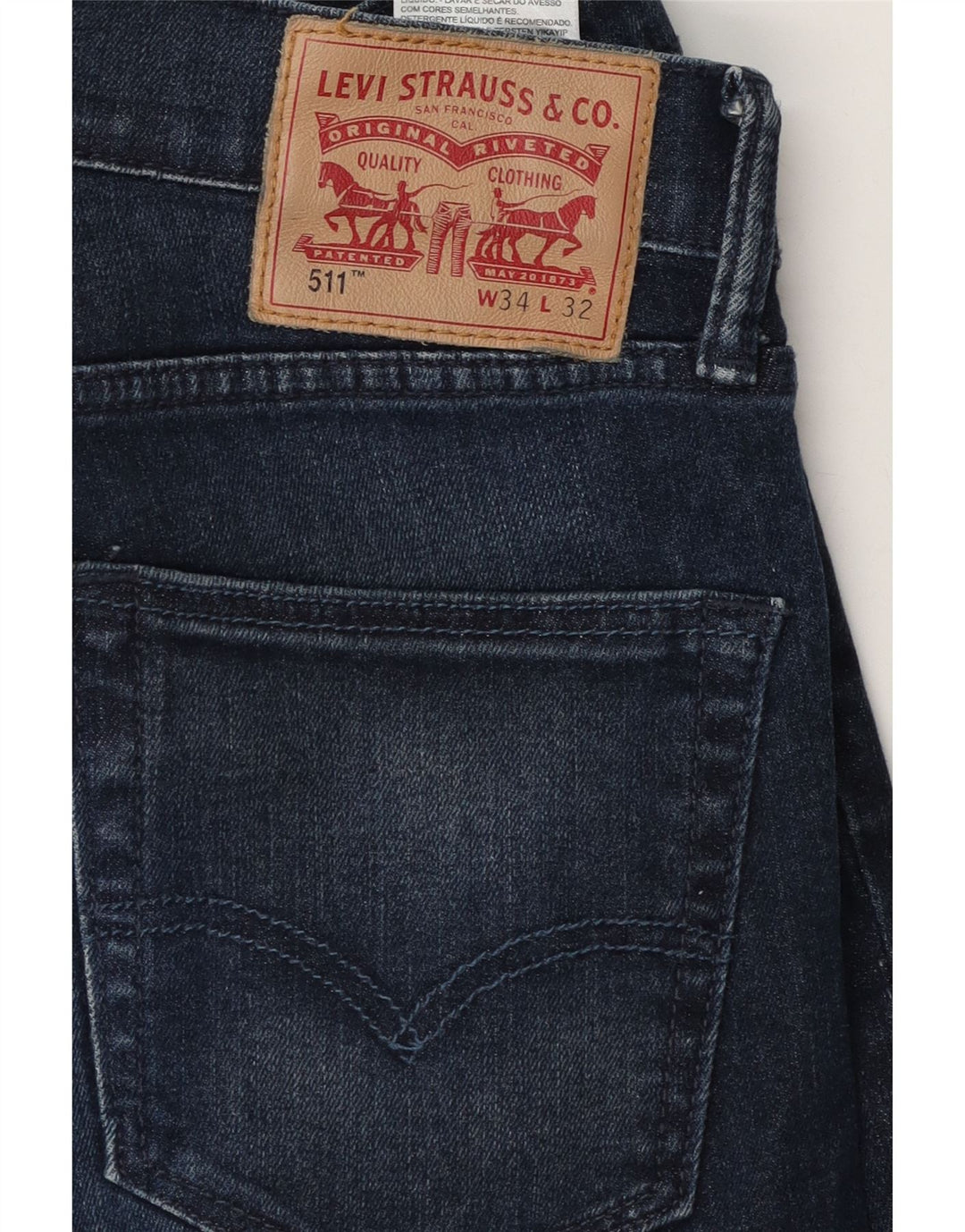 Levi's Uomo 511 Jeans slim affusolati W34 L32 Cotone blu navy
