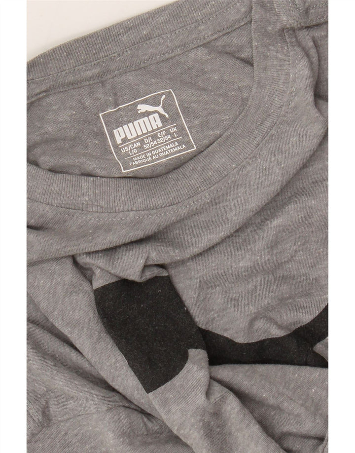 T-shirt grafica PUMA da uomo, grande, grigia screziata