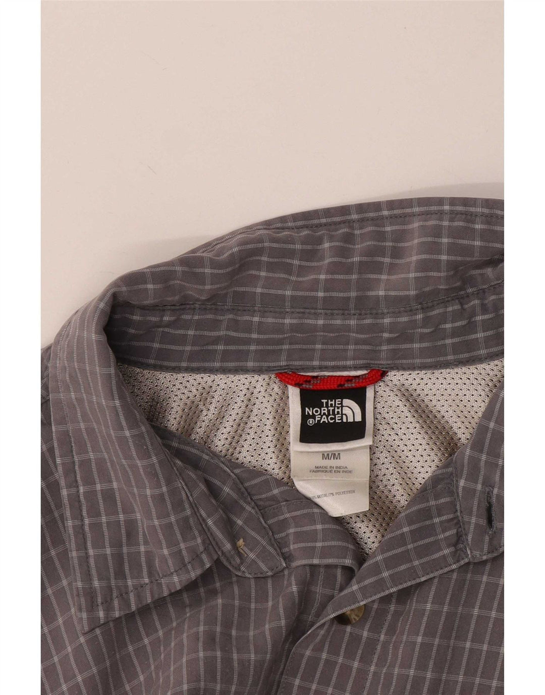 Camicia a maniche corte da uomo The North Face in modal a quadri grigio medio