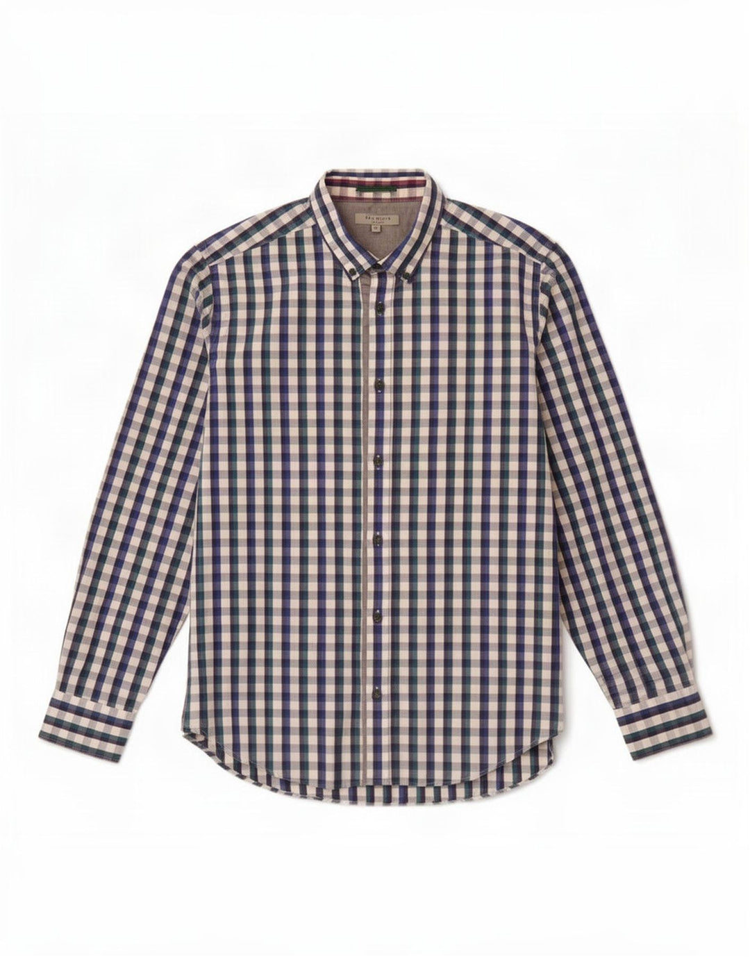 Ted Baker Camicia da uomo Taglia 3 Cotone a quadretti blu medio