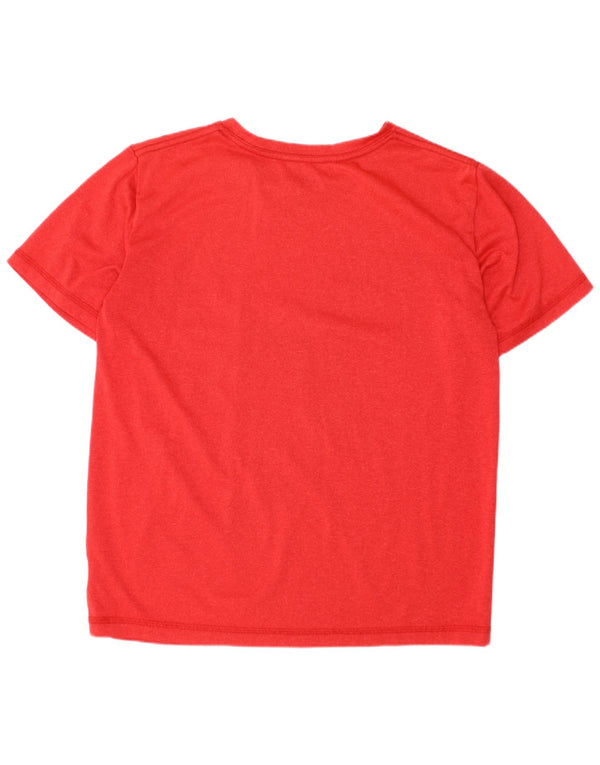 ADIDAS Boys Graphic T-Shirt Top 7-8 Years Small  Red