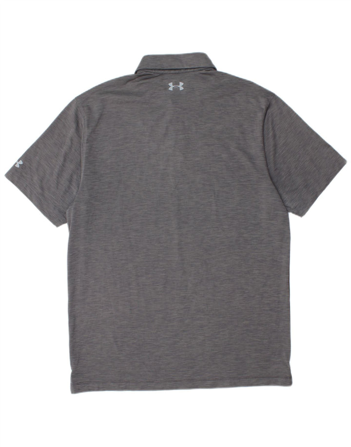 Polo da uomo UNDER ARMOUR Heat Gear grigio medio a righe