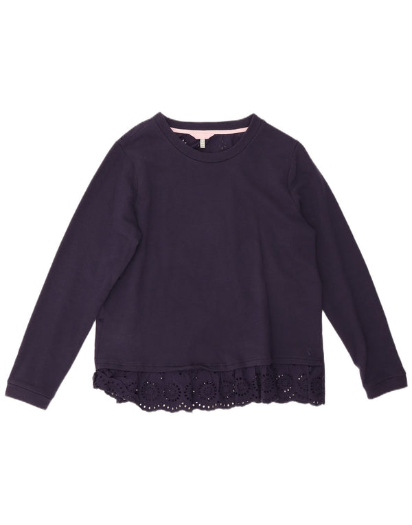 JOULES Camicetta da donna Top UK 12 Medio Blu Navy Cotone
