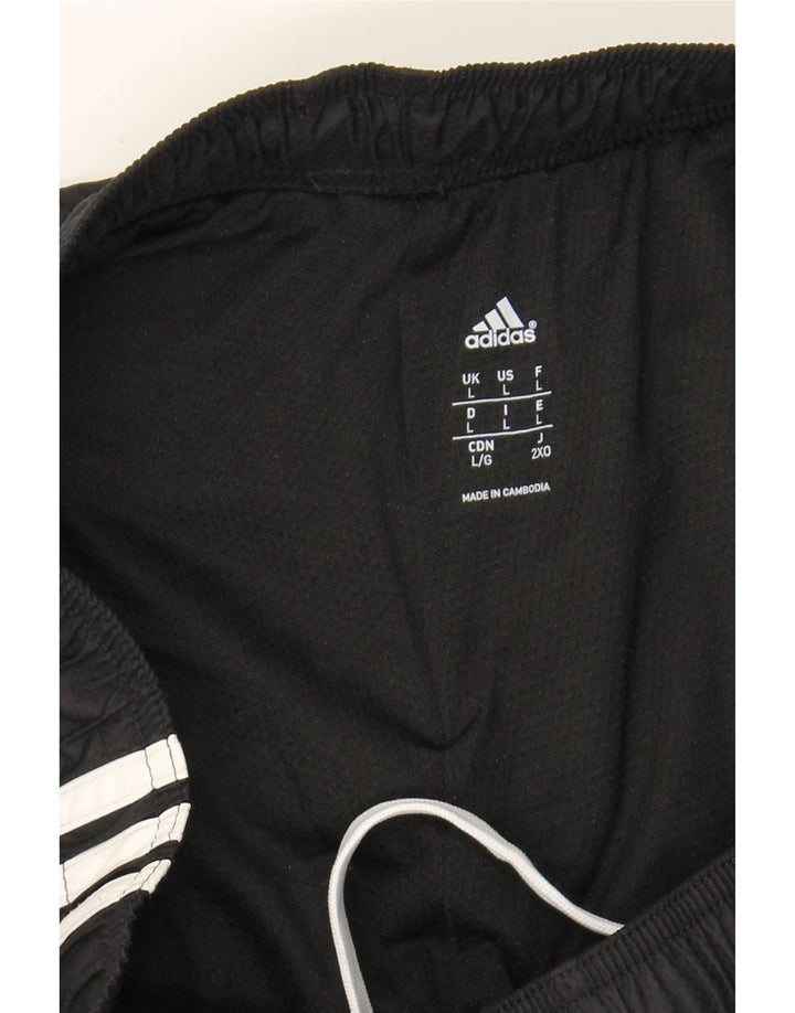 ADIDAS Mens Tracksuit Trousers Large Black Nylon Vintage Adidas and Second-Hand Adidas from Messina Hembry 