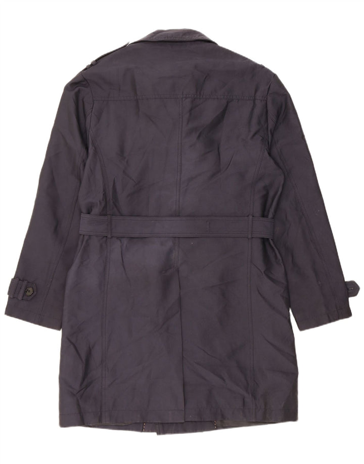 Trench da uomo Zara UK 40 grande poliestere blu navy