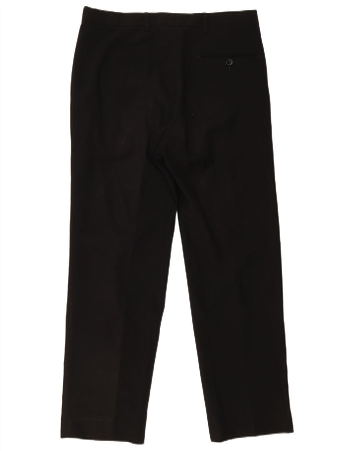 Pantaloni chino regolari da uomo Marks & Spencer W32 L29 poliestere nero