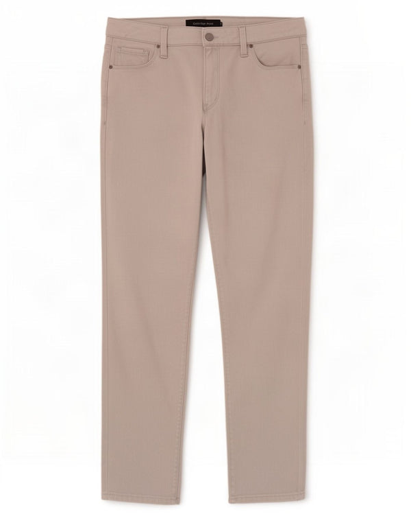 Pantaloni casual slim da donna Calvin Klein US 14 XL W34 L30 Cotone grigio
