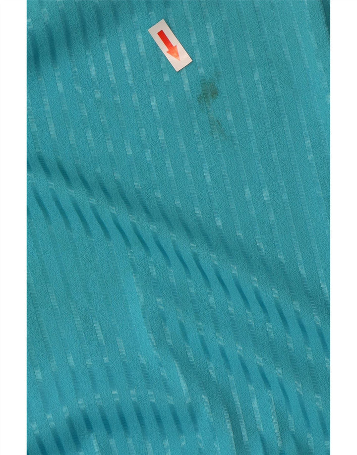 Abito a trapezio da donna vintage EU 38 Poliestere a righe blu medio
