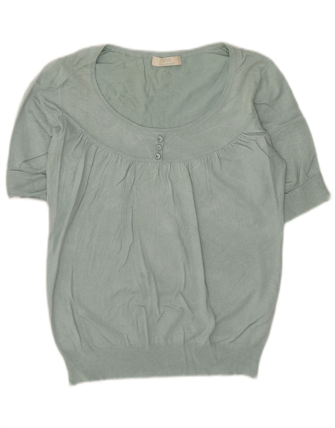 Marks & Spencer camicetta da donna Top UK 16 grande verde viscosa