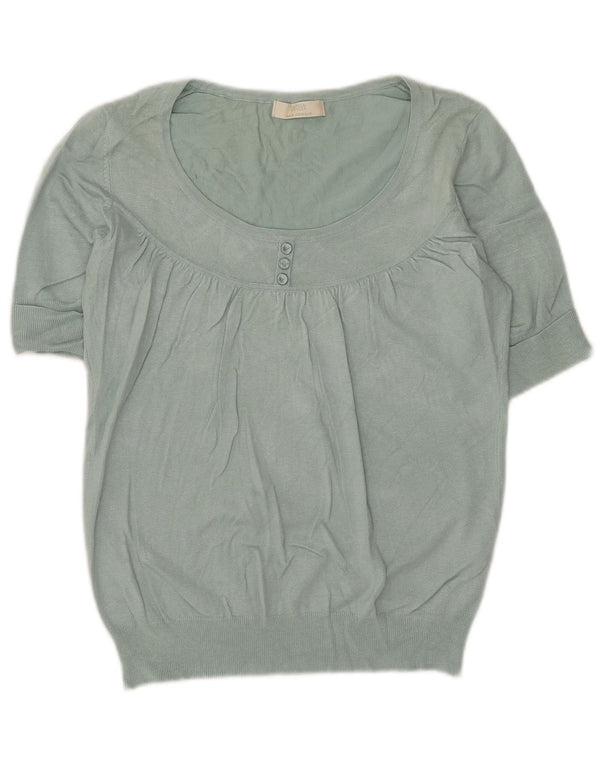 Marks & Spencer camicetta da donna Top UK 16 grande verde viscosa