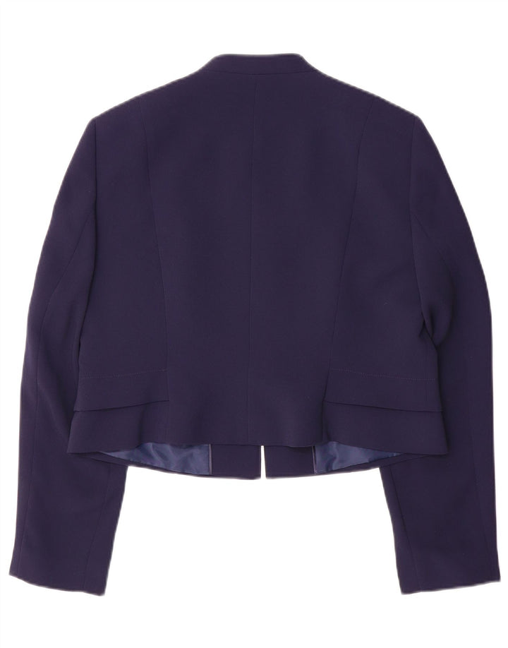 Giacca blazer aperta corta da donna PRECIS UK 14 poliestere medio blu navy