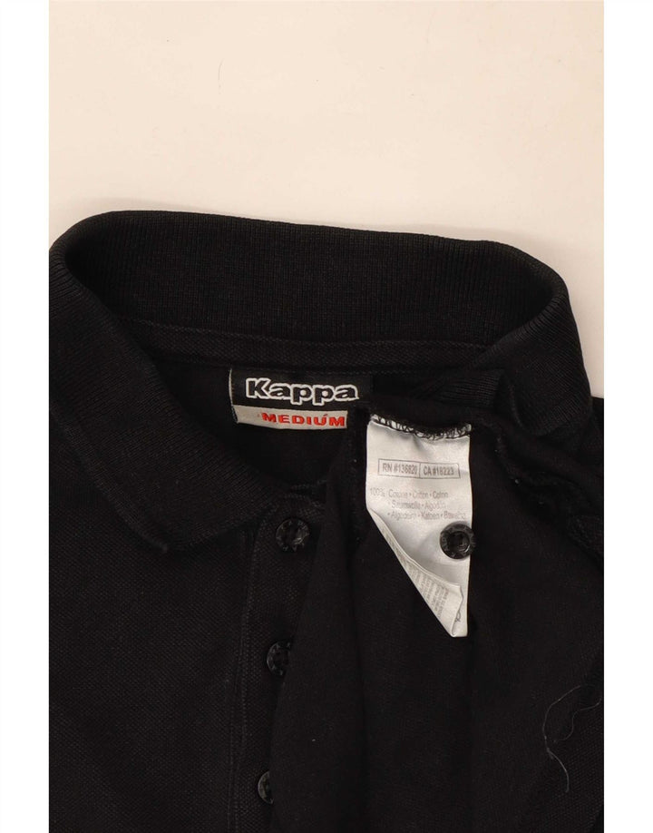 Polo Kappa Uomo Manica Lunga Cotone Media Nera