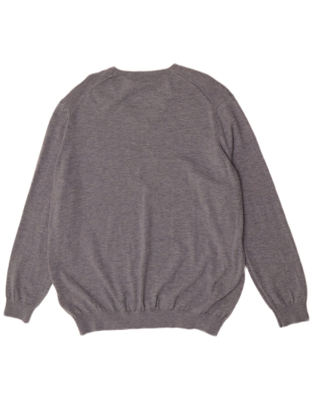 Marks & Spencer Mens Autograph V-Neck Jumper Sweater 2XL Grey Wool