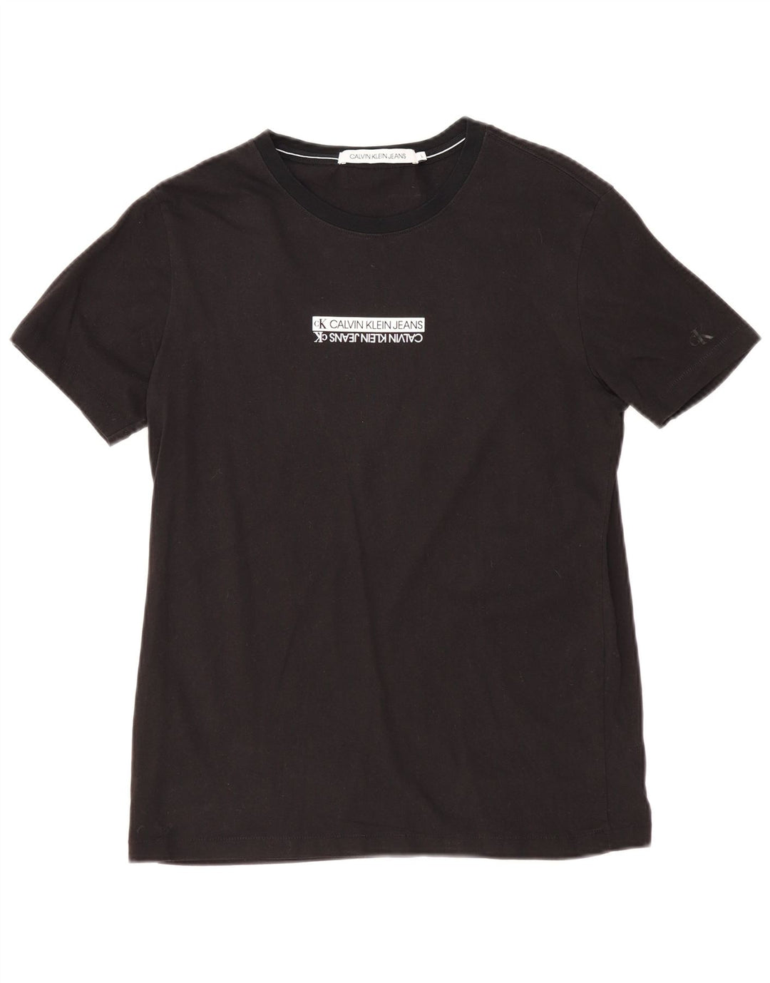 CALVIN KLEIN JEANS T-shirt grafica da bambino 15-16 anni Large Nera