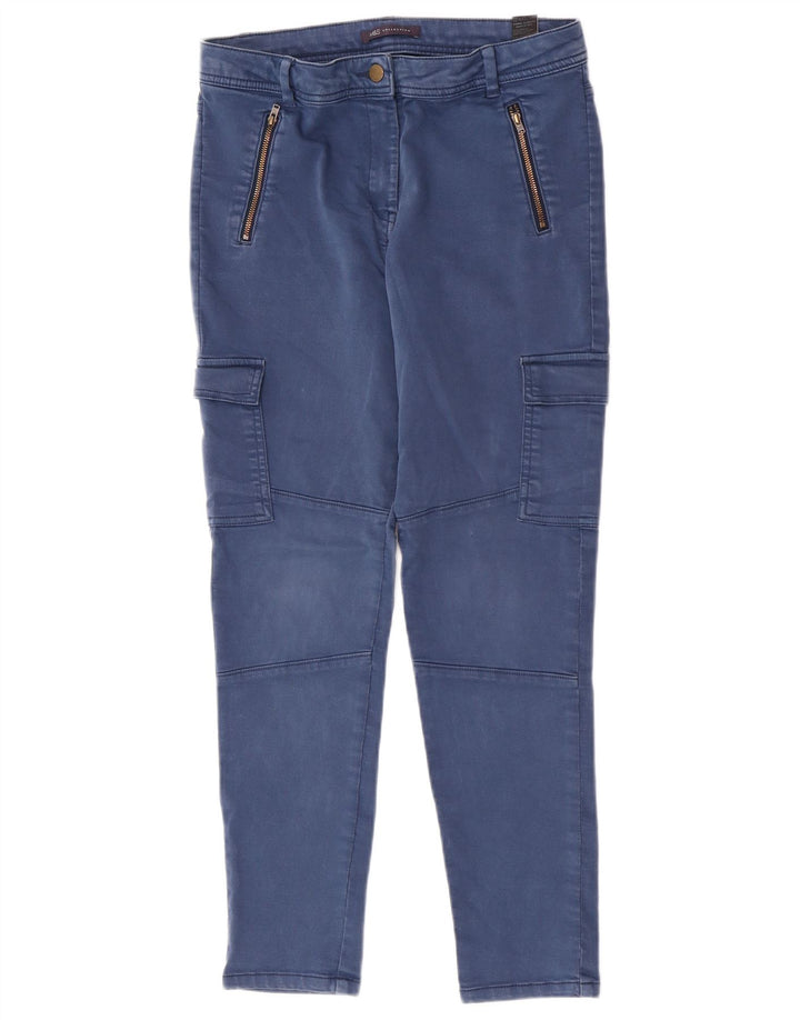 Pantaloni cargo slim da donna Marks & Spencer UK 12 medi W28 L27 cotone blu