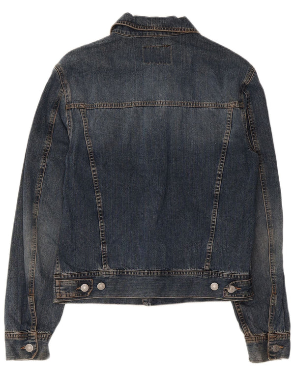 Giacca di jeans da donna SISLEY UK 10 piccola in cotone blu