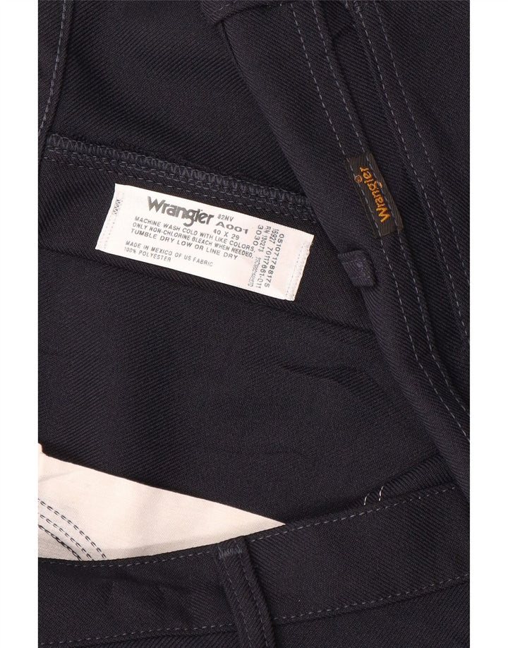 Pantaloni casual dritti da uomo WRANGLER W40 L27 poliestere blu navy