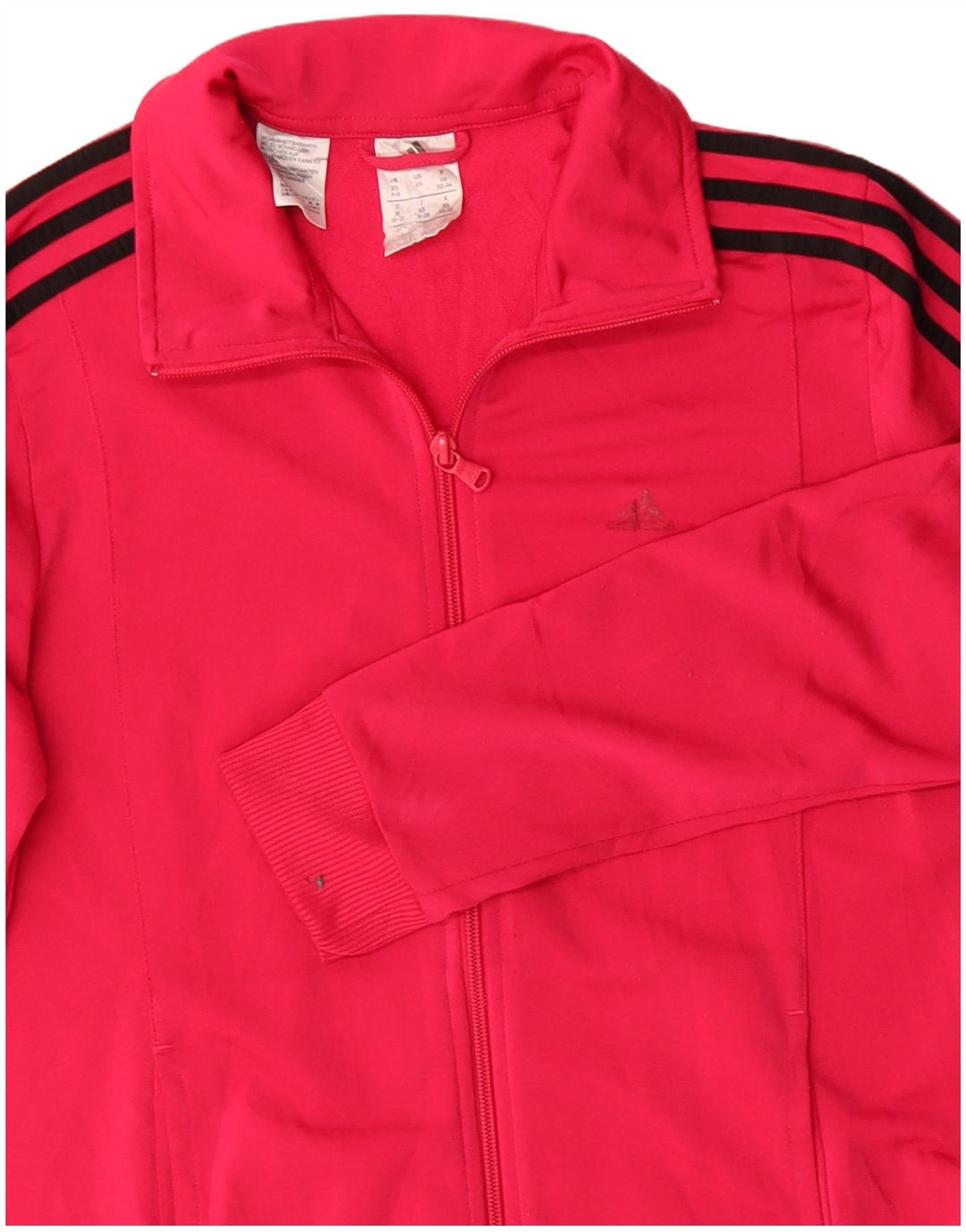 Giacca da tuta da donna Adidas UK 4/6 XS poliestere rosa