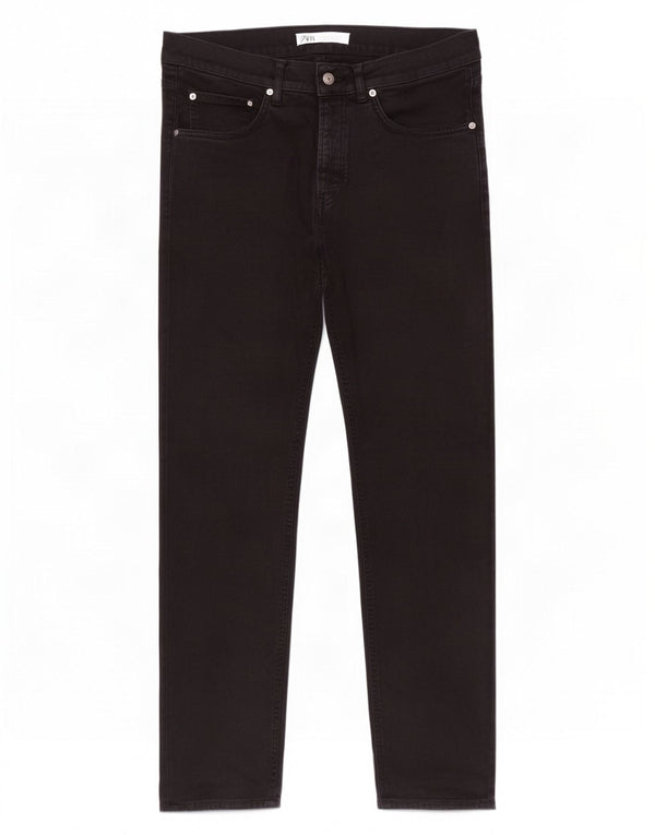 Jeans slim da uomo Zara EU 40 medio W31 L30 cotone nero