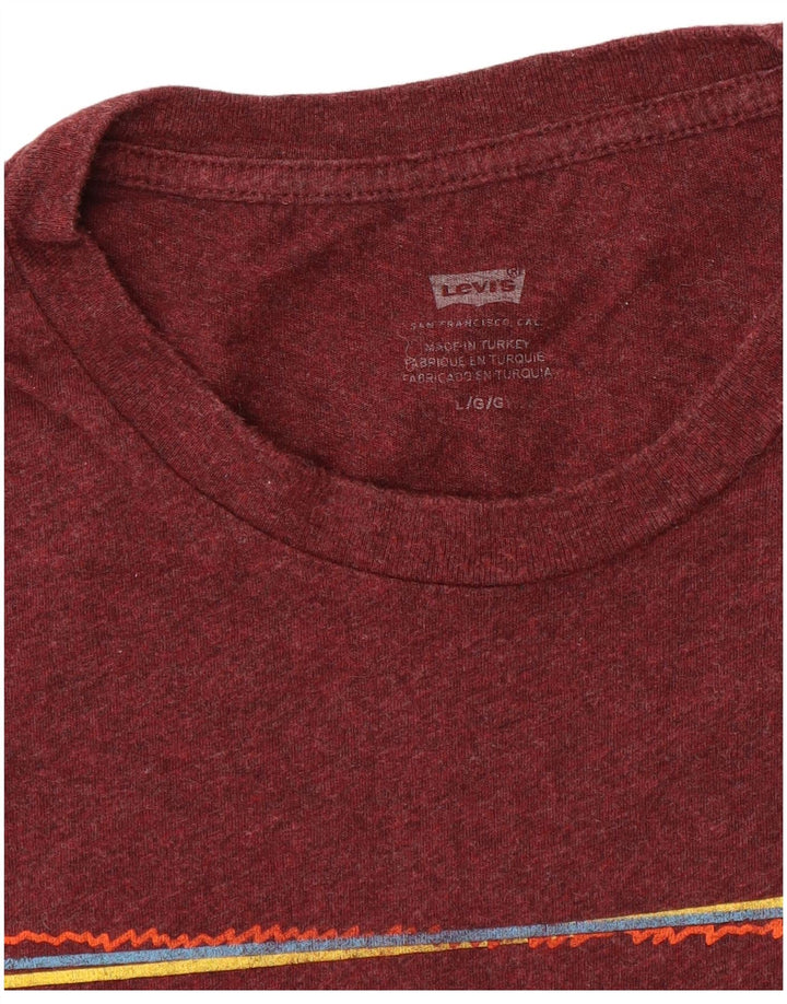 T-shirt grafica da uomo Levi's Top grande marrone chiazzato
