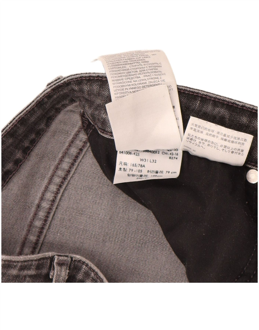 Jeans Levi's 712 Slim da donna W31 L32 in cotone grigio