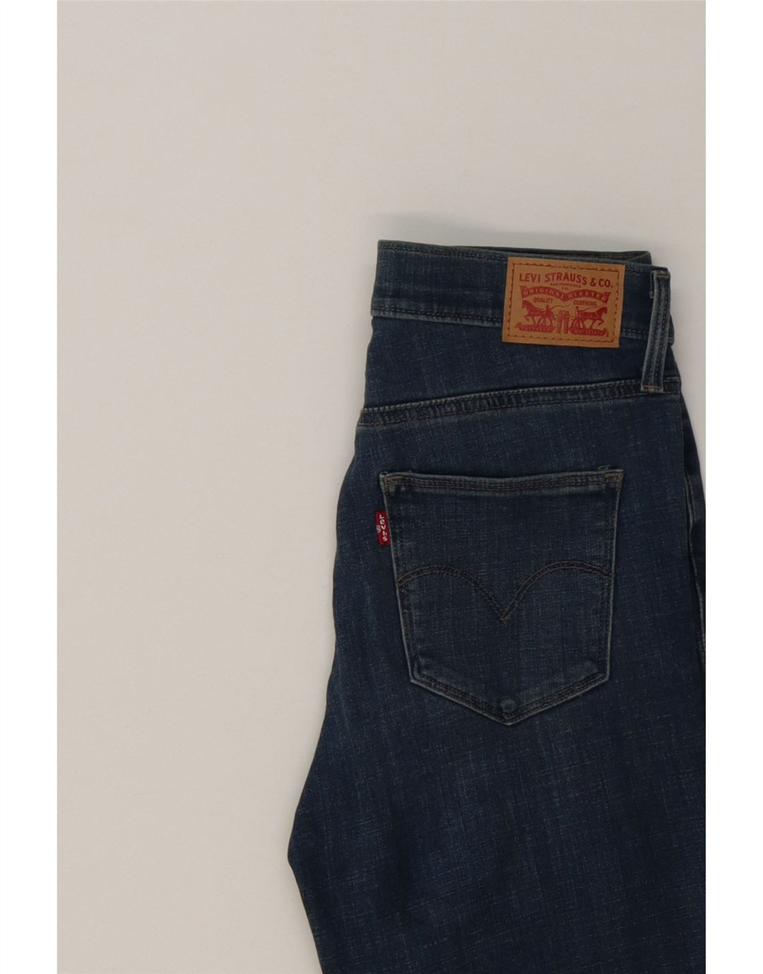 LEVI'S Womens Slimming Straight Jeans W27 L30 Blue Cotton Vintage Levi's and Second-Hand Levi's from Messina Hembry 