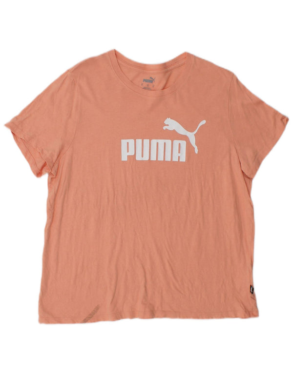 T-shirt grafica da donna PUMA UK 18 XL cotone rosa