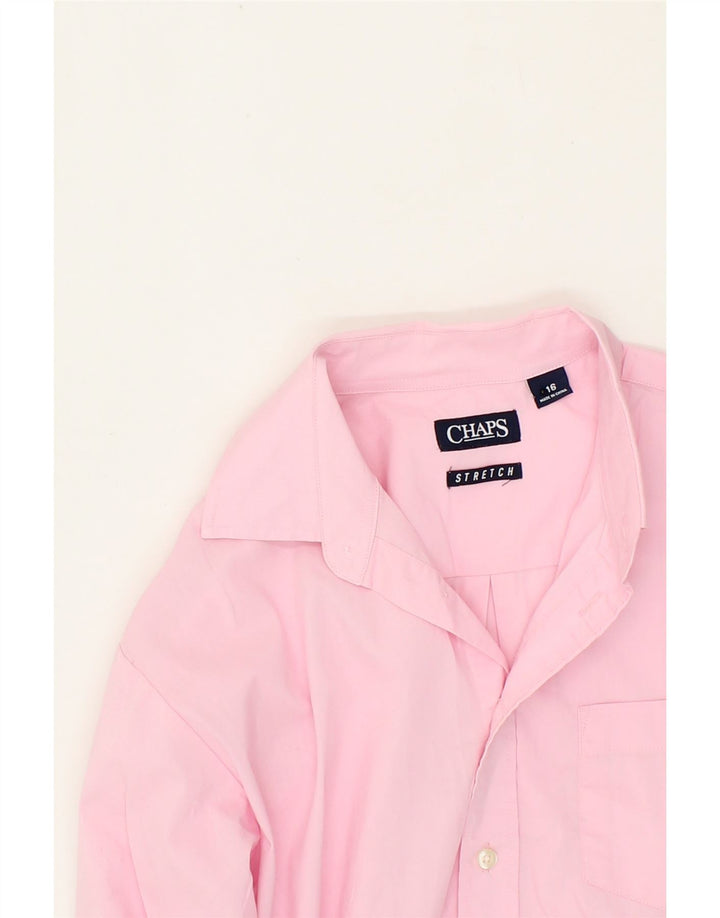 CHAPS Boys Stretch Shirt 15-16 Years Pink Cotton Vintage Chaps and Second-Hand Chaps from Messina Hembry 