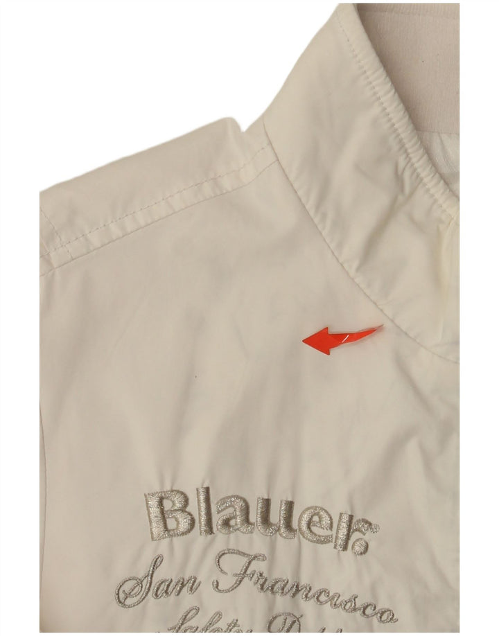 Giubbotto bomber grafico per ragazze Blauer 9-10 anni bianco classico
