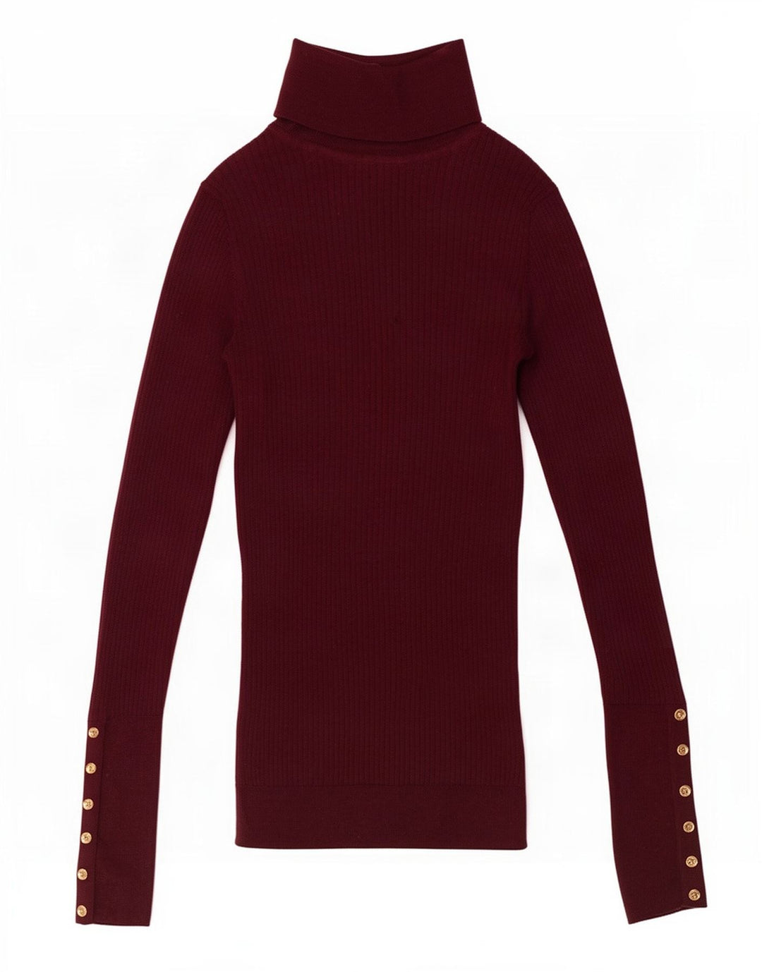 Maglione maglione a collo alto da donna Hobbs UK 8 piccolo lana vergine marrone