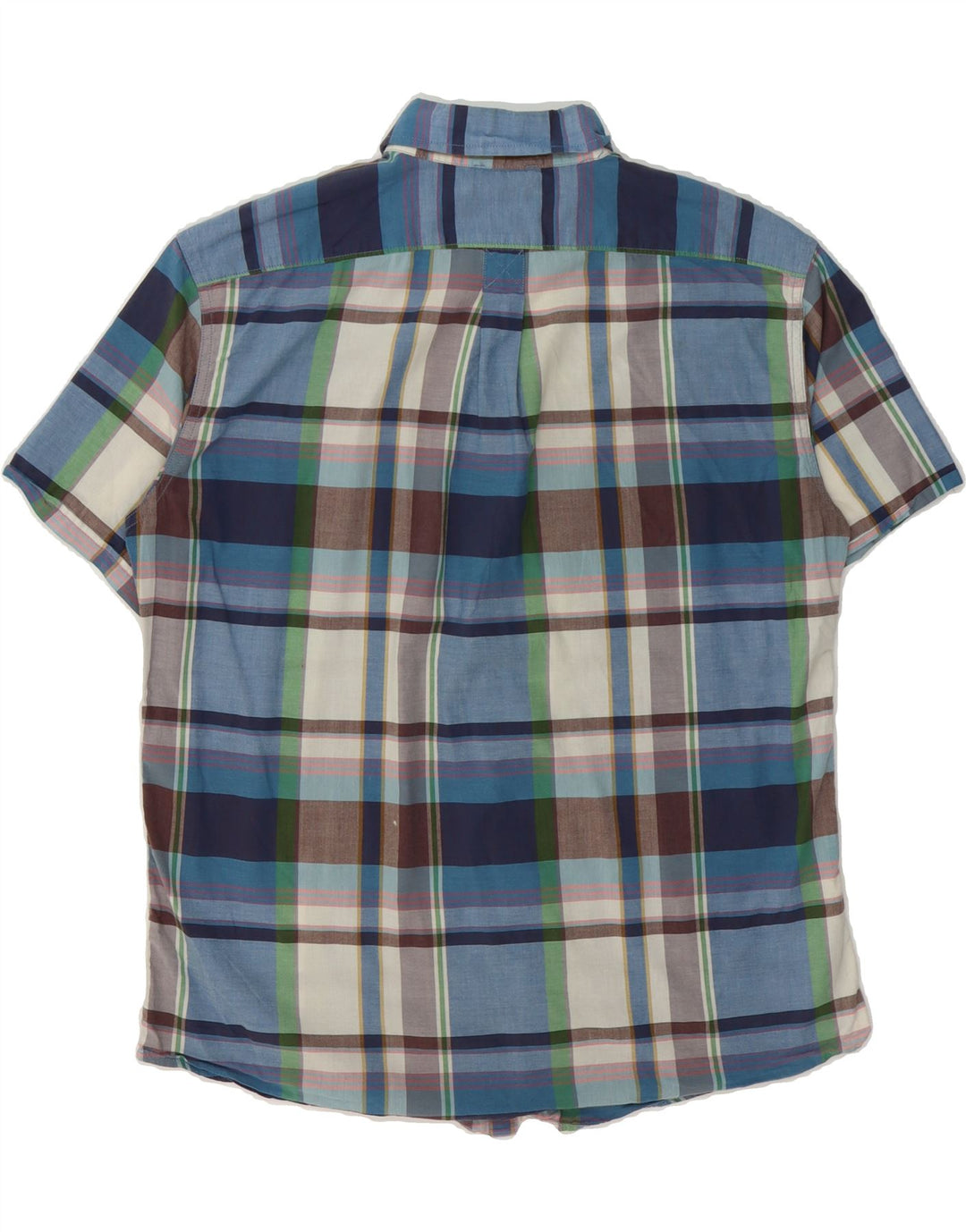 EDDIE BAUER Mens Classic Fit Shirt Medium Blue Check Cotton Vintage Eddie Bauer and Second-Hand Eddie Bauer from Messina Hembry 