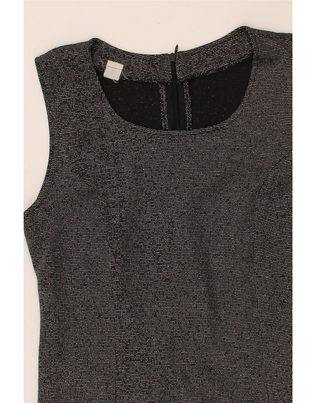 VINTAGE Womens Sleeveless Sheath Dress EU 36 Small Grey Flecked Vintage Vintage and Second-Hand Vintage from Messina Hembry 